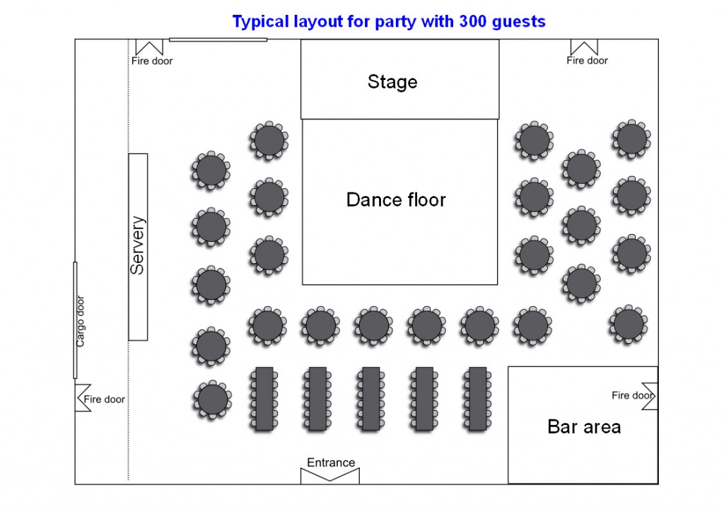 Main Hall party layout